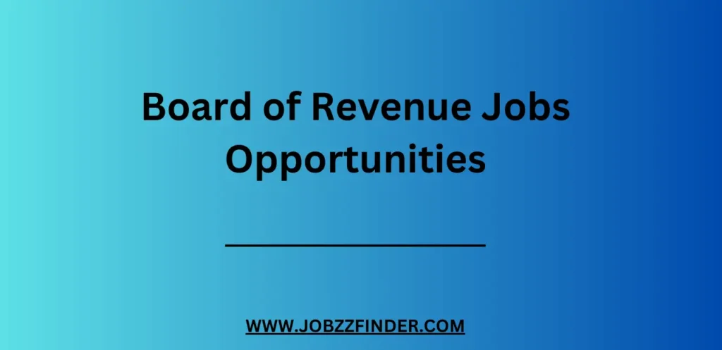 Board of Revenue Jobs Opportunities