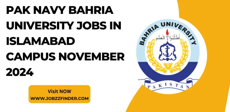 Pak Navy Bahria University Jobs in Islamabad Campus November 2024 Advertisement