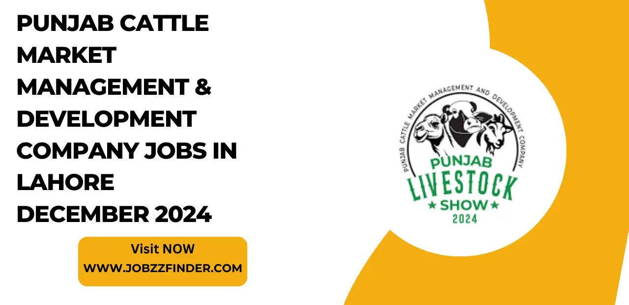 Punjab Cattle Market Management & Development Company Jobs in Lahore December 2024 Advertisement