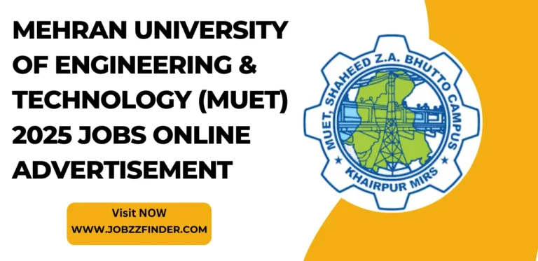 Mehran University of Engineering & Technology (MUET) 2025 Jobs Online Advertisement